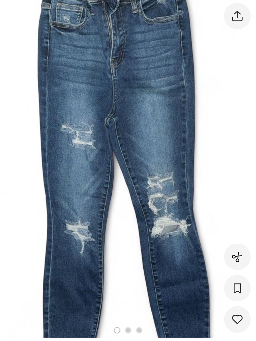 Jelly Beans Distressed Dark Blue Skinny Jeans